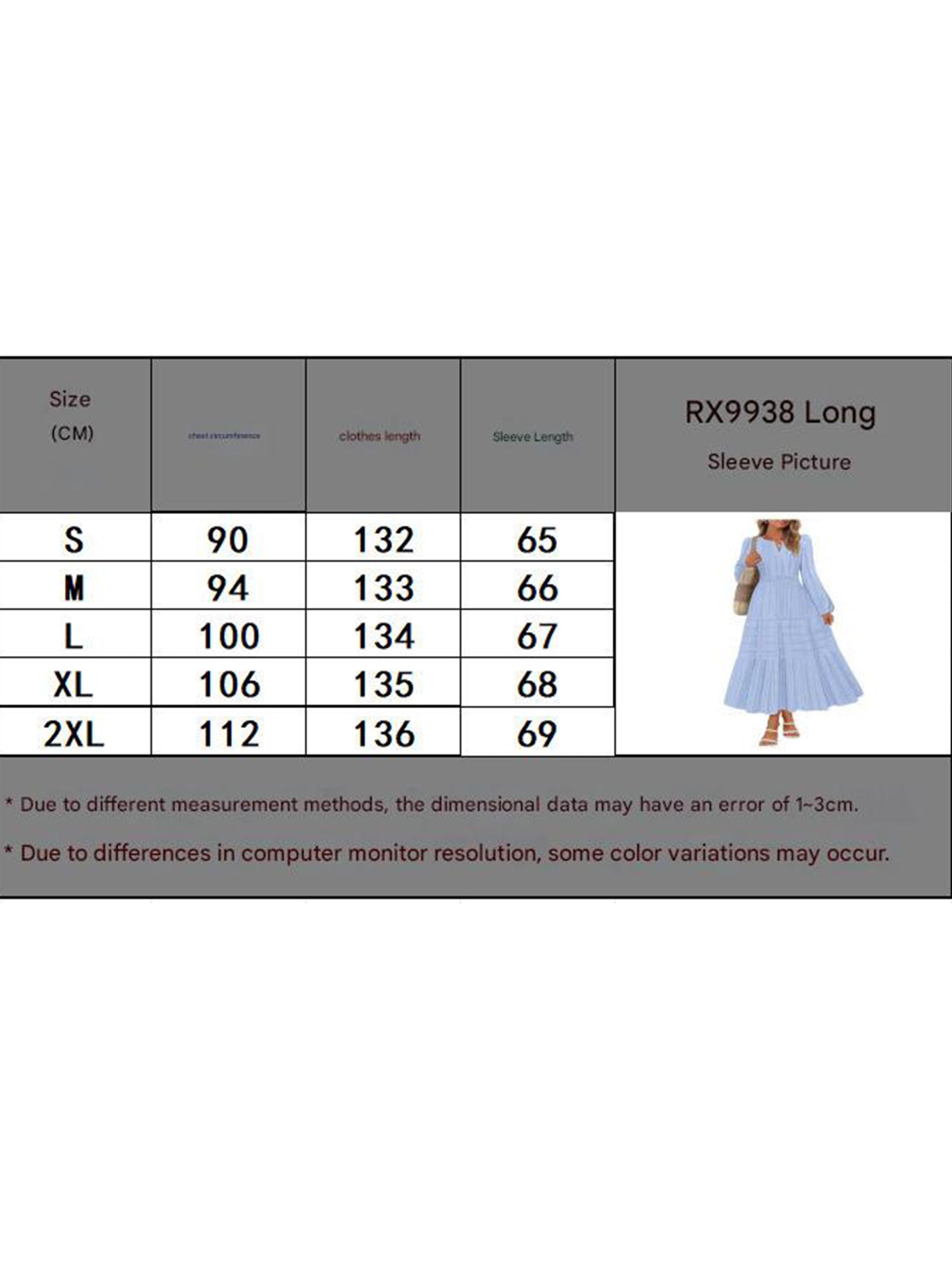 Anna-Berg | V Neck Tiered Puff Sleeve Dress