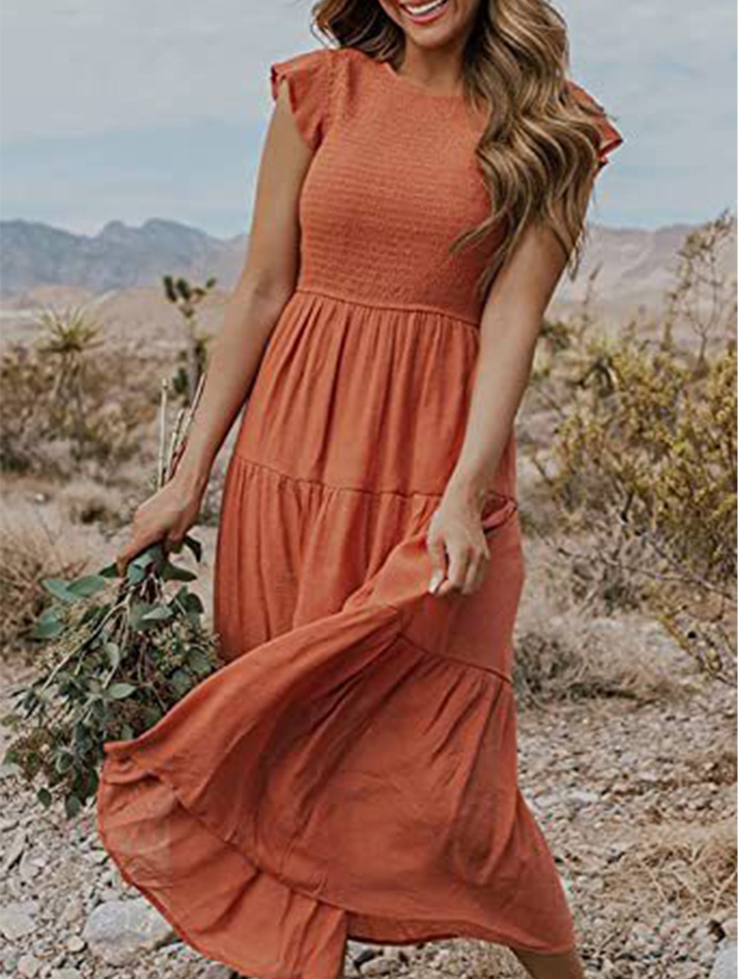 Anna-Berg | Solid Color Cross-Border Sleeved Dress