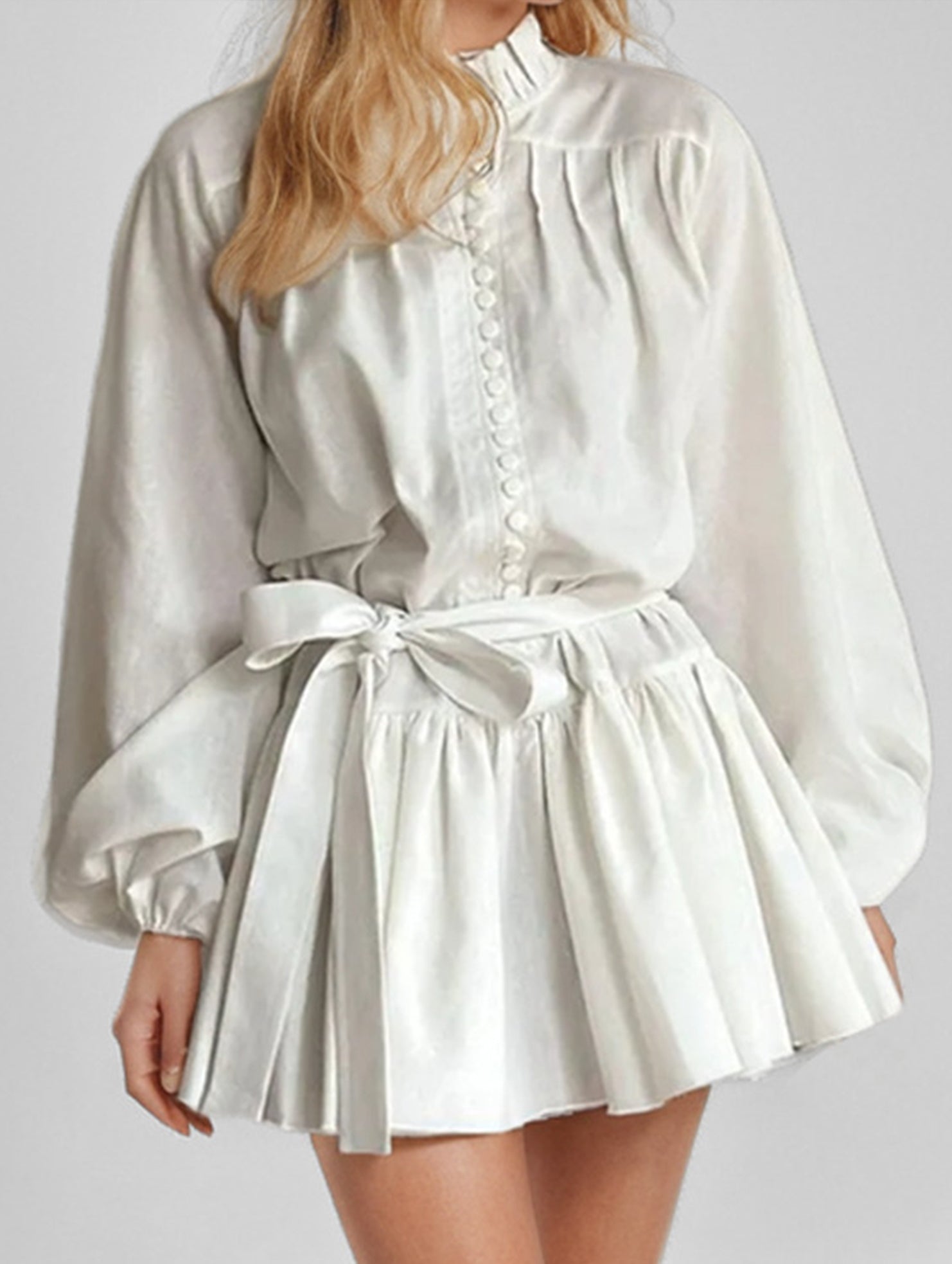 Anna-Berg | Retro Lace-Up Print Dress