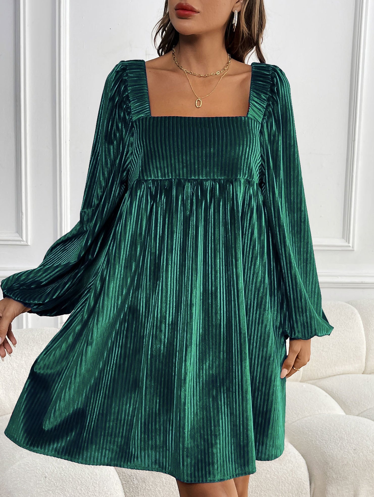 Anna-Berg | Loose Square Neck Halter Dress