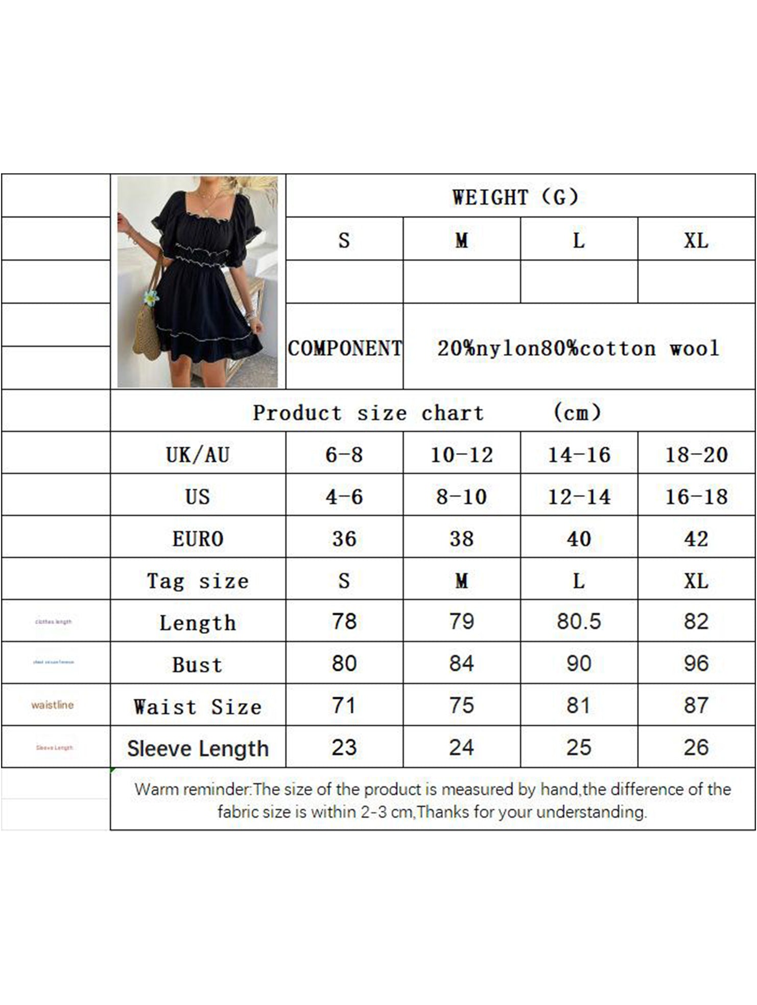 Anna-Berg | French Square Neck Ruffle A-Line Dress