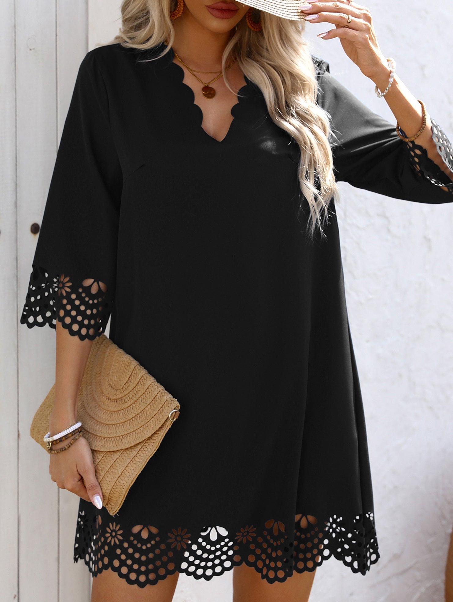 Anna-Berg | Burnout Floral A-Line Dress