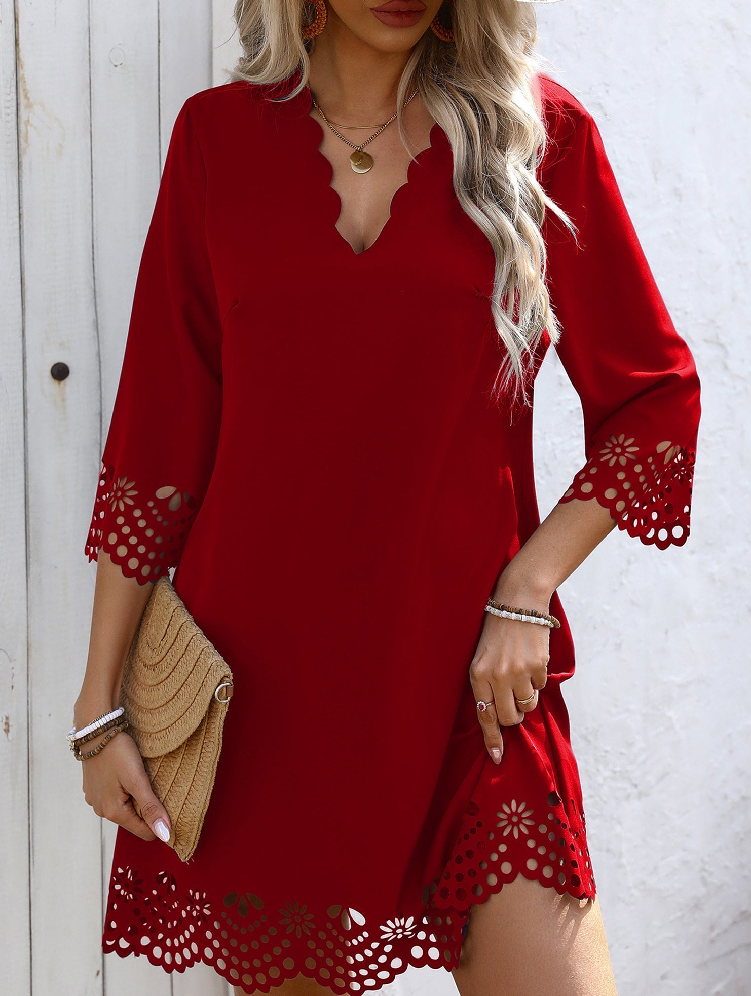 Anna-Berg | Burnout Floral A-Line Dress