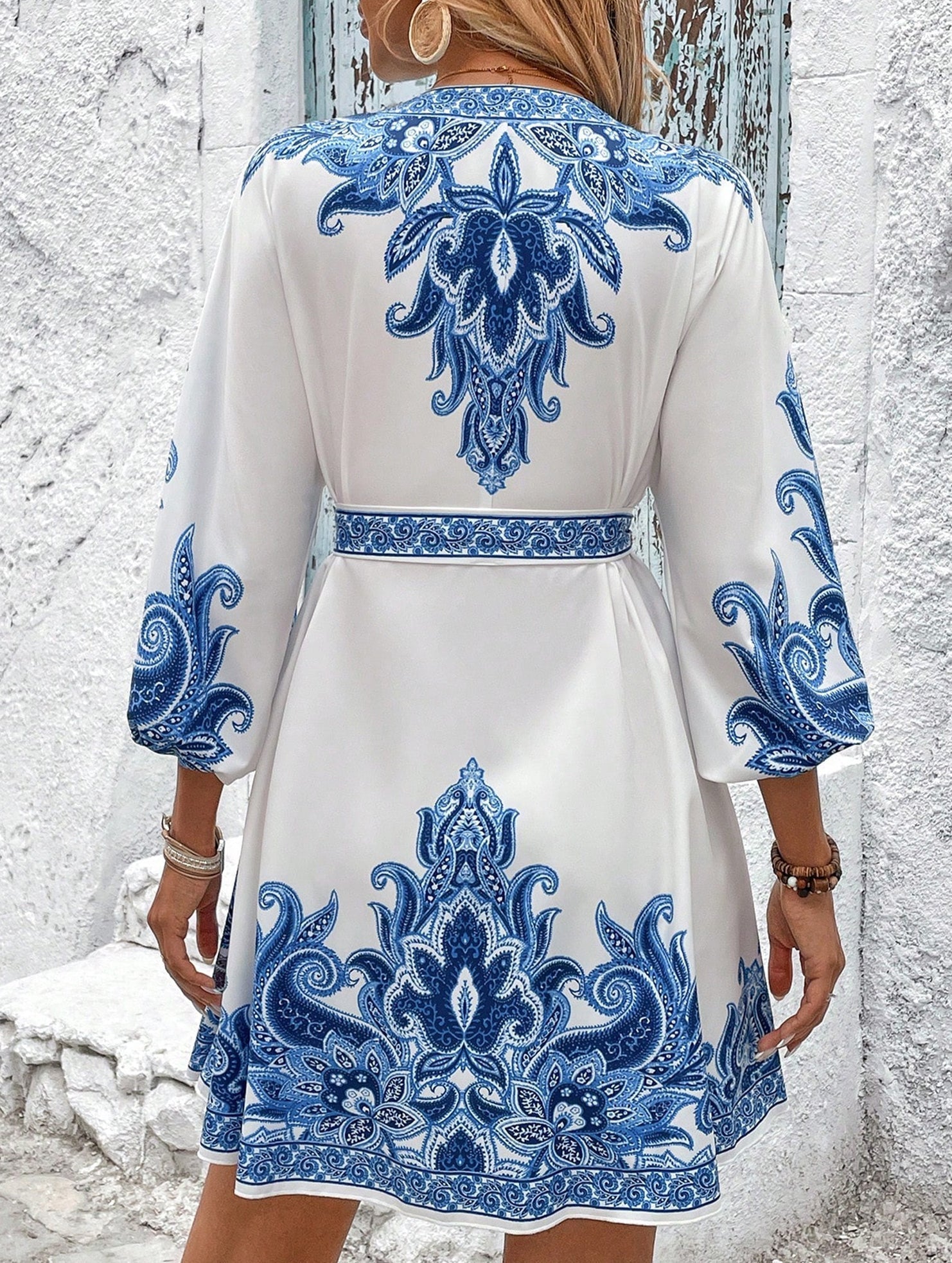 Anna-Berg | Tie Waist Print Dress