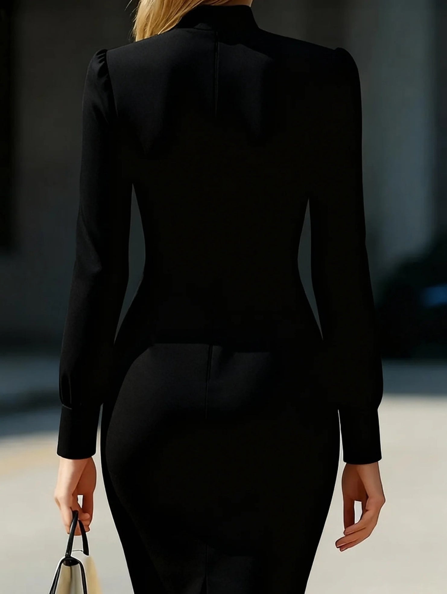 Anna-Berg | High Neck Long Sleeve Slim Dress