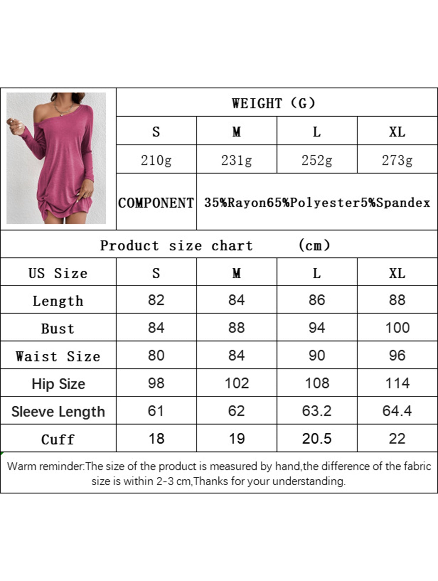 Anna-Berg | Loose Solid Long Sleeve T Dress