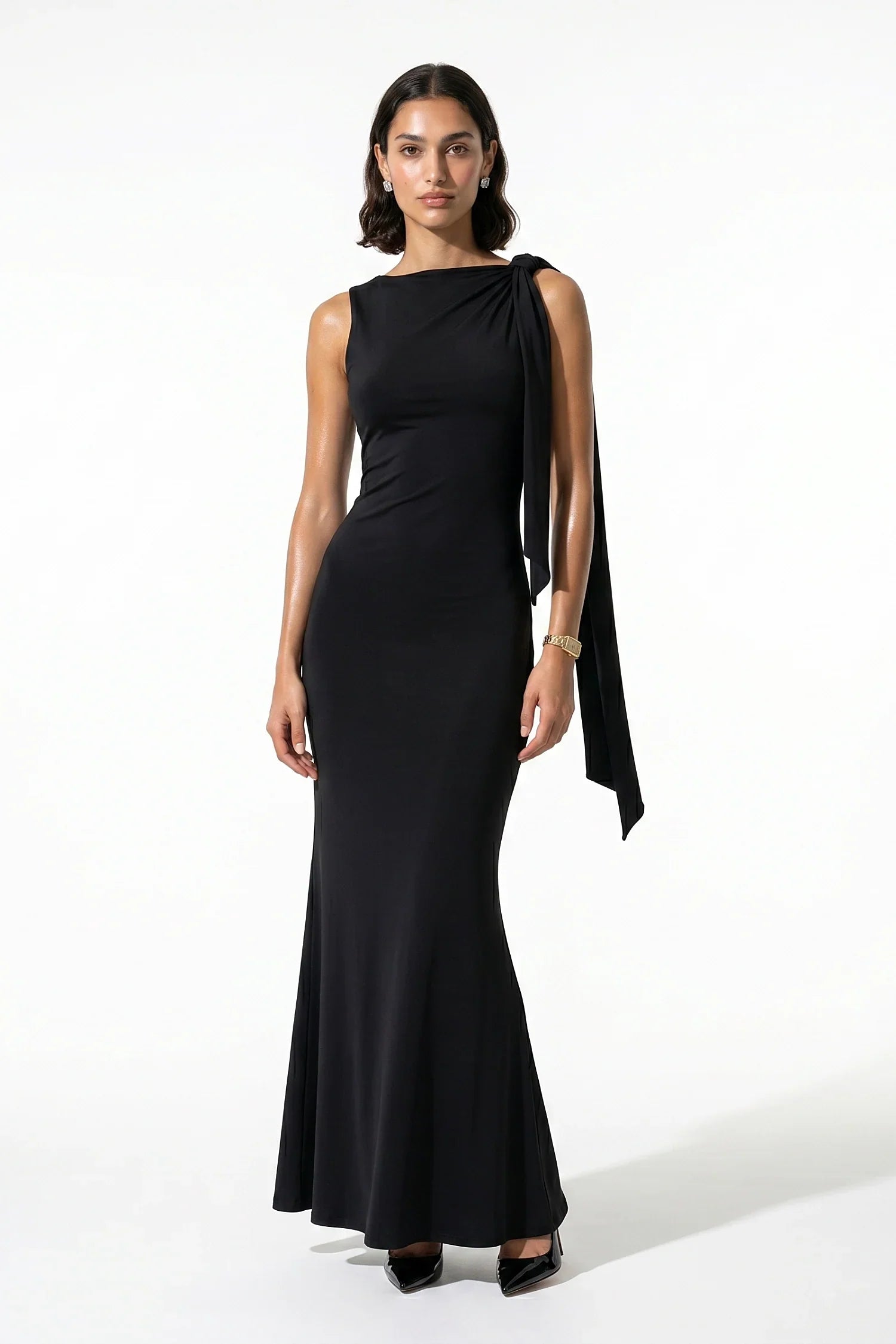 Anna-Berg | Patchwork Bodycon O-Neck Sleeveless Dress