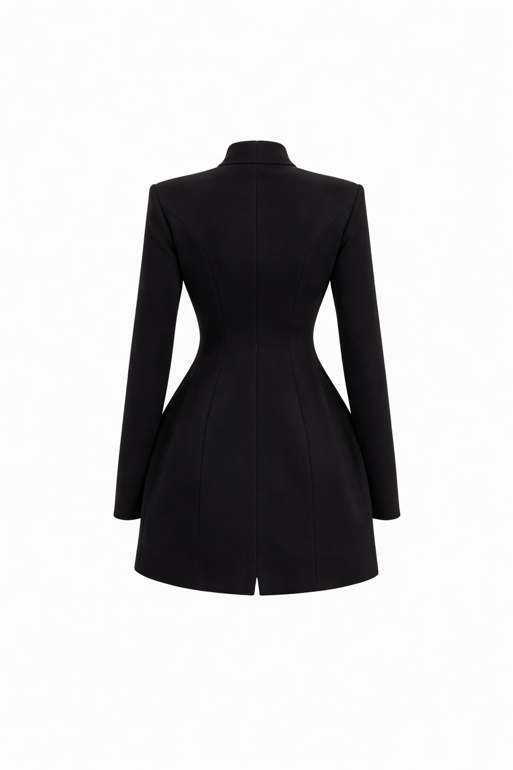Anna-Berg | Mandarin Collar Cutout Crystal Button Dress