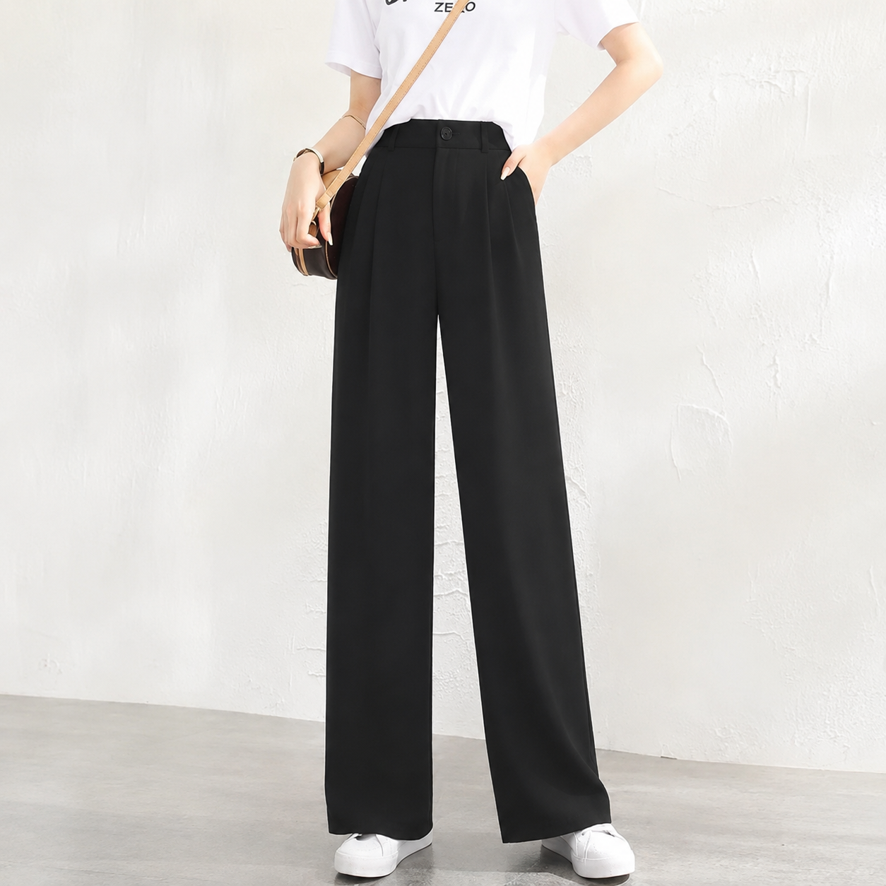 Anna-Berg | Sophisticated High Waisted Wide Leg Pants