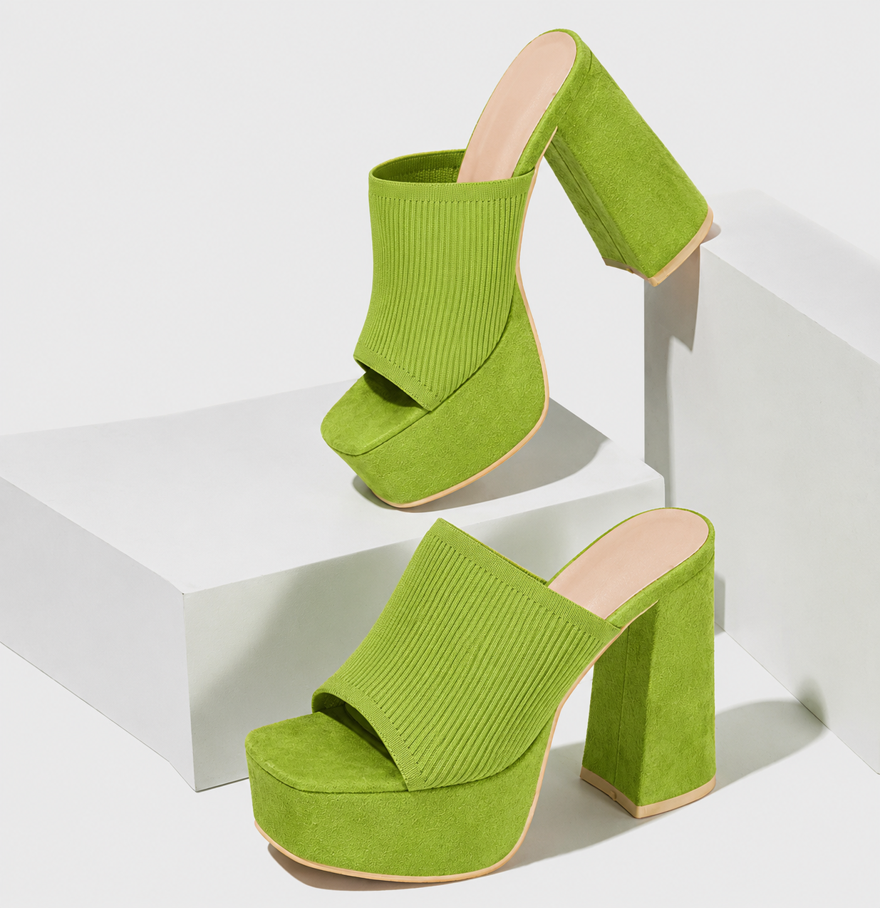 Anna-Berg | Feminine Platform Sandals with Graceful Drape