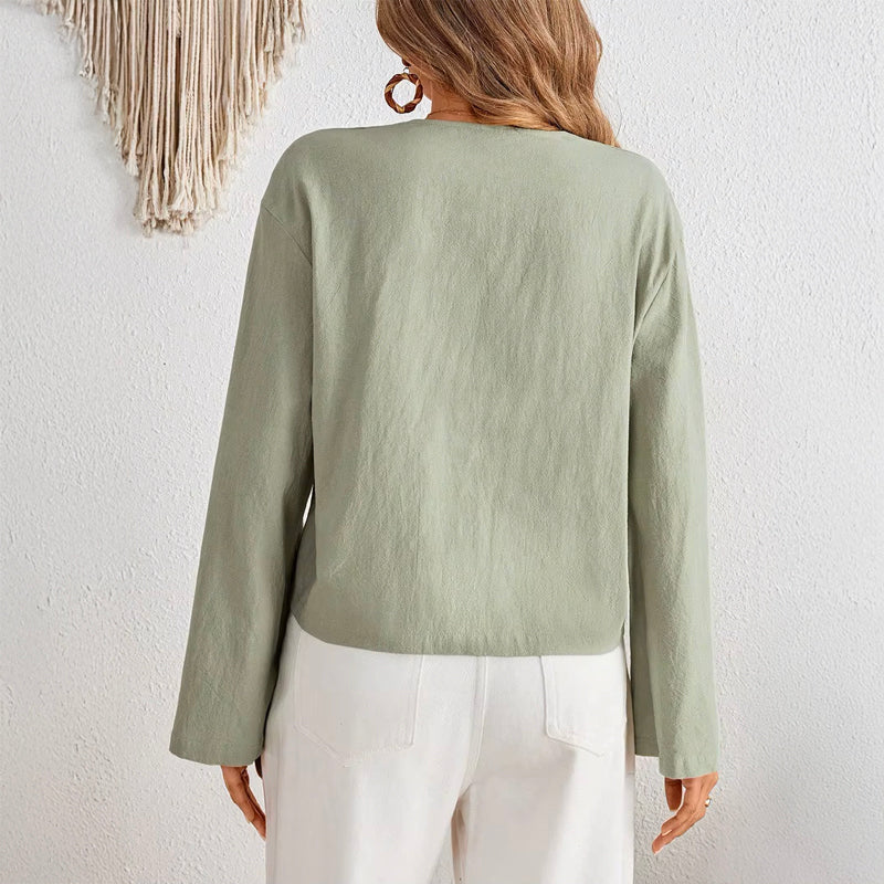 Anna-Berg | Lace-Up Blouse