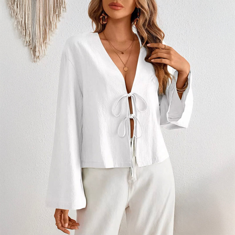 Anna-Berg | Lace-Up Blouse