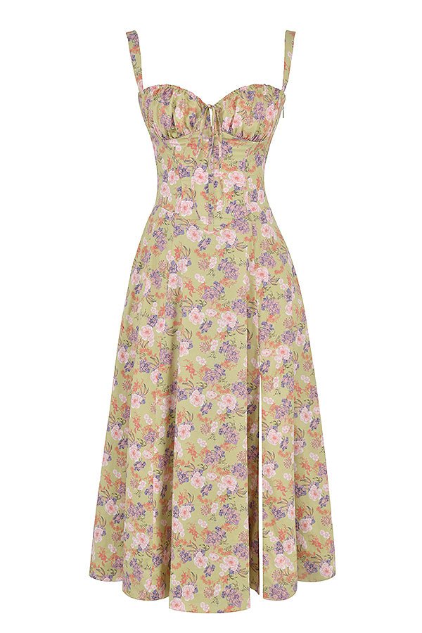 Anna-Berg | Midi Dress - Tailored Waist, Flowing Skirt