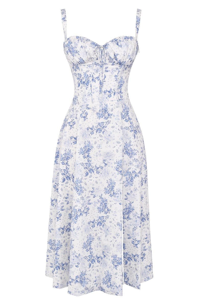 Anna-Berg | Midi Dress - Tailored Waist, Flowing Skirt