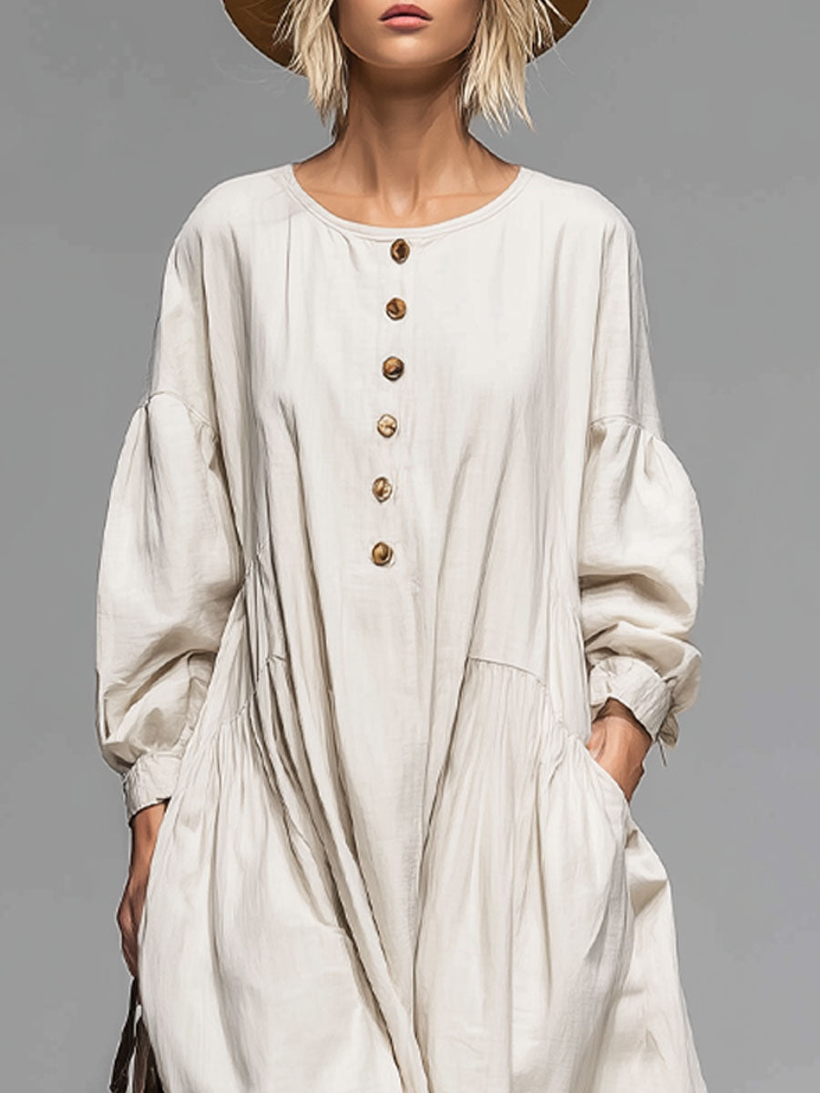 Anna-Berg | Cotton Button-Front Dress