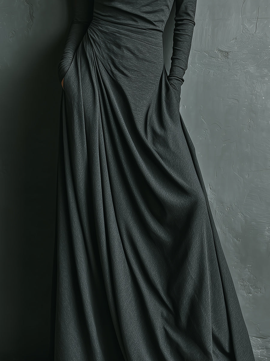 Anna-Berg | Cotton Turtleneck Evening Dress