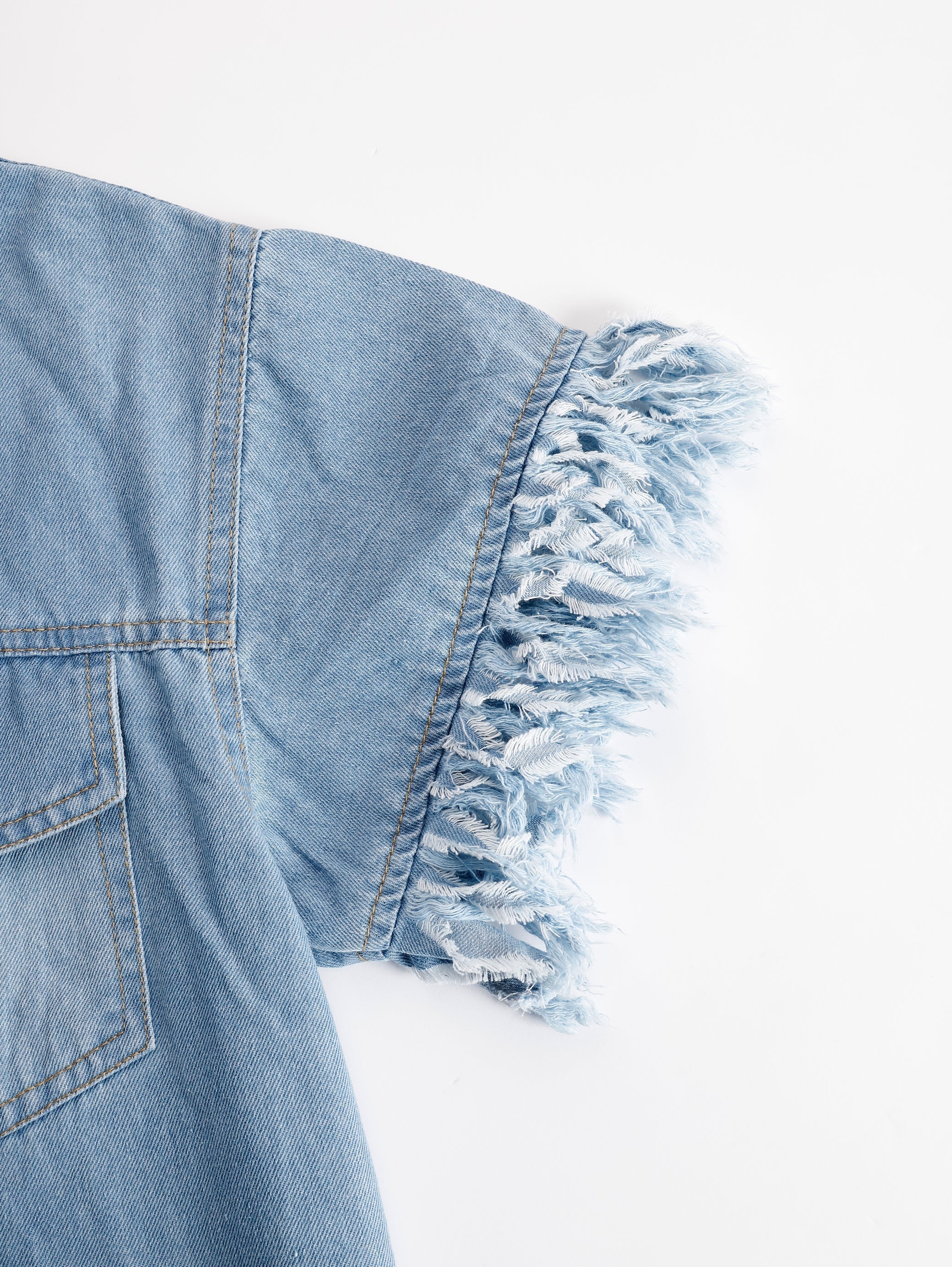 Anna-Berg | Denim Tassel Casual Dress