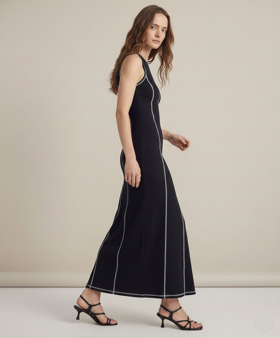 Anna-Berg | Sleeveless Maxi Knit Dress