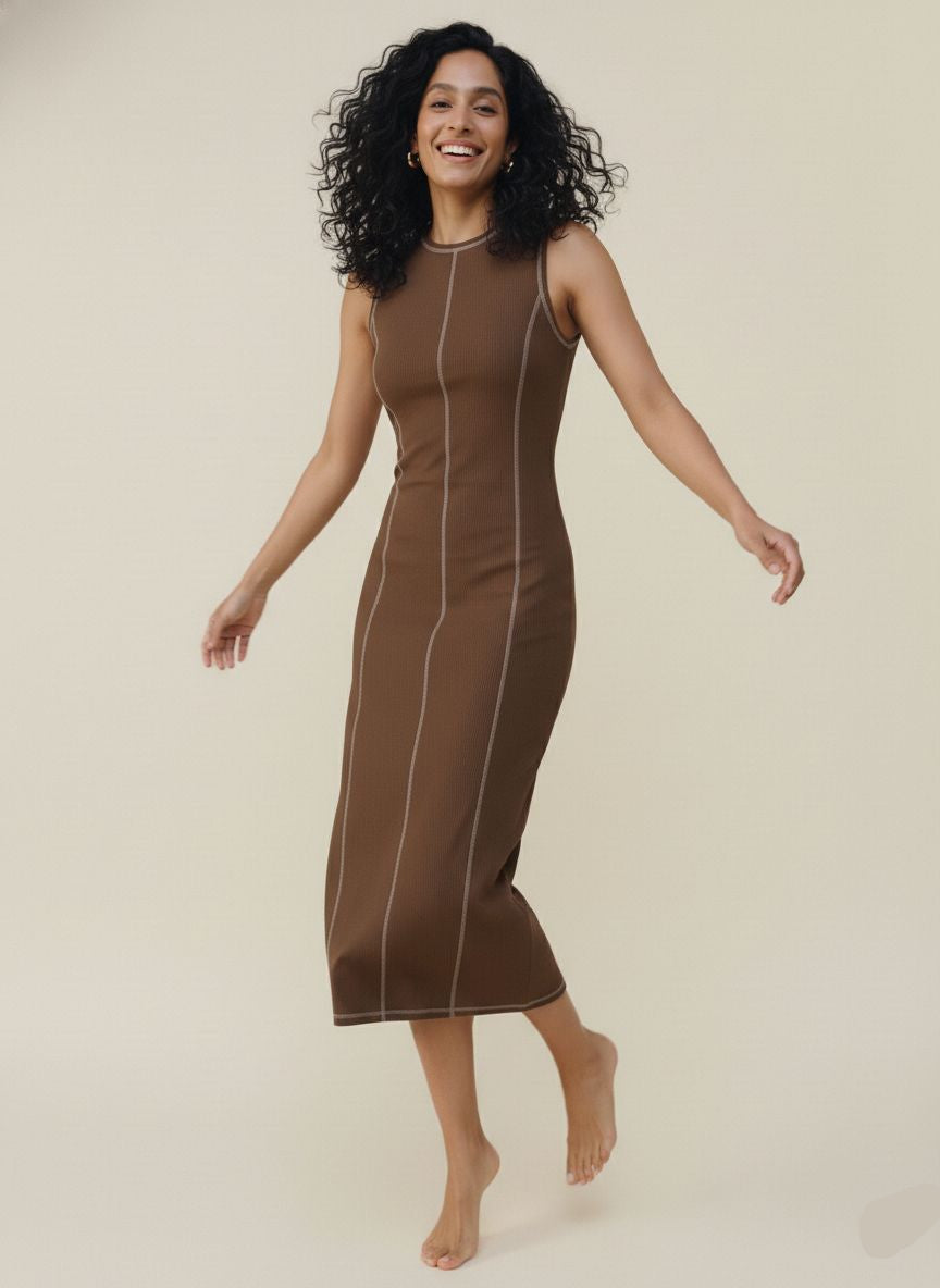 Anna-Berg | Sleeveless Maxi Knit Dress