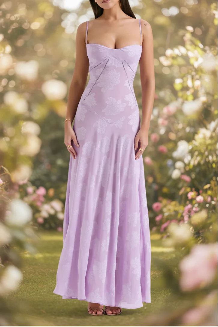 Anna-Berg | Floral Lace-Up Dress