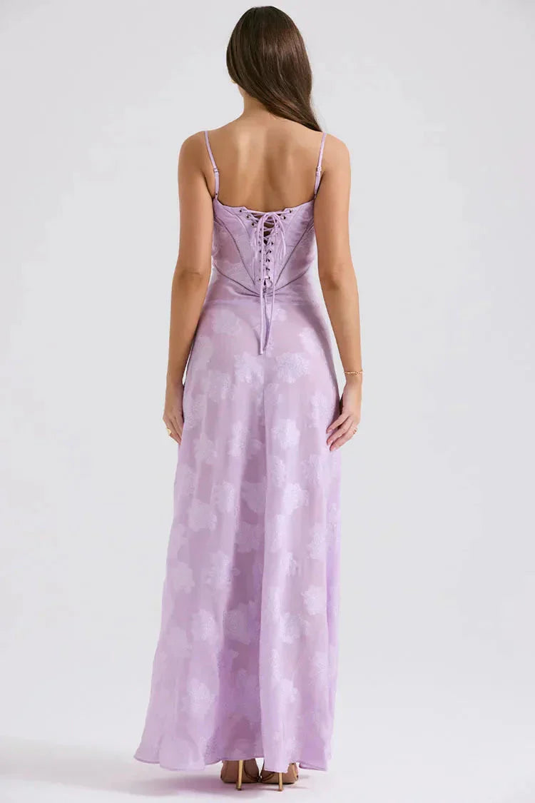 Anna-Berg | Floral Lace-Up Dress