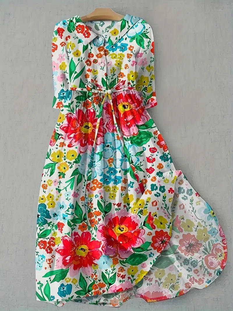 Anna-Berg | Flowing Bright And Colorful Floral Dress Made to Turn Heads