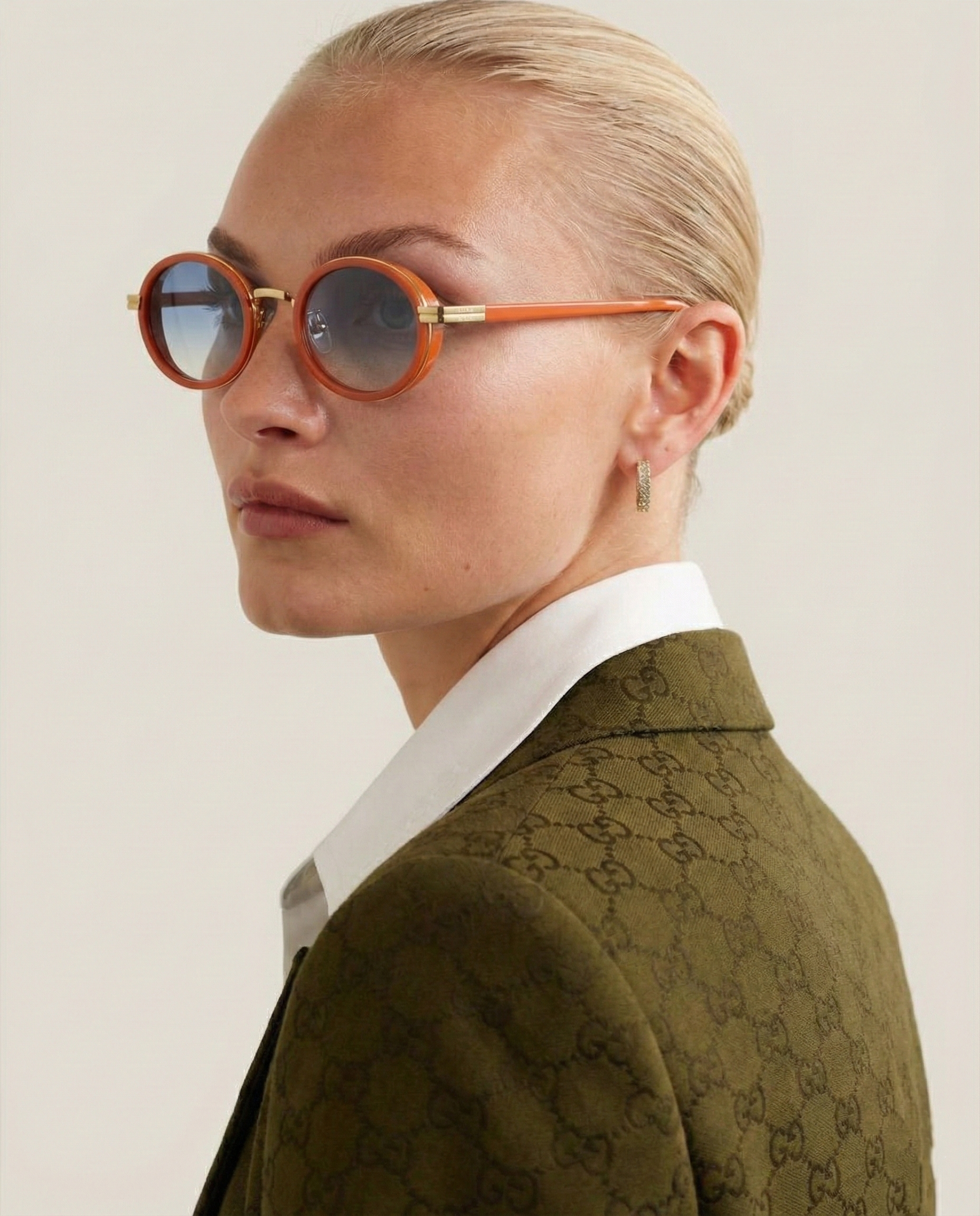 Anna-Berg | Black Polarized Round Metal Sunglasses