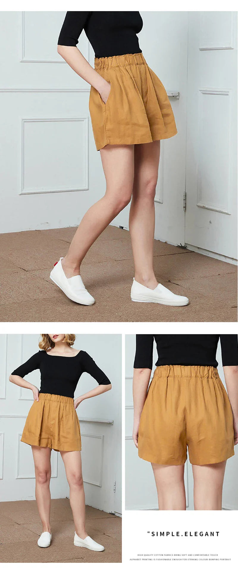 Anna-Berg | Relaxed Fit Drawstring Linen Shorts
