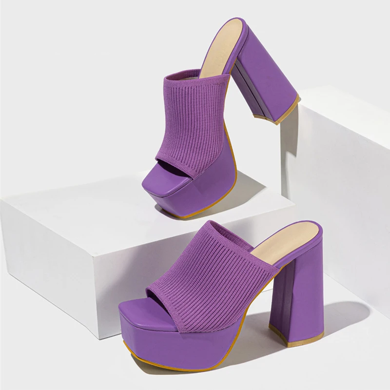 Anna-Berg | Feminine Platform Sandals with Graceful Drape