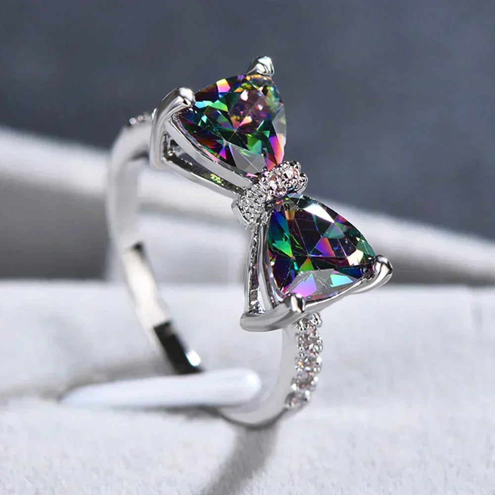 Multicolored Crystal Ring