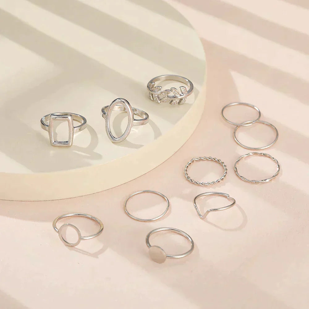 Pack of 11 Vintage Silver Rings