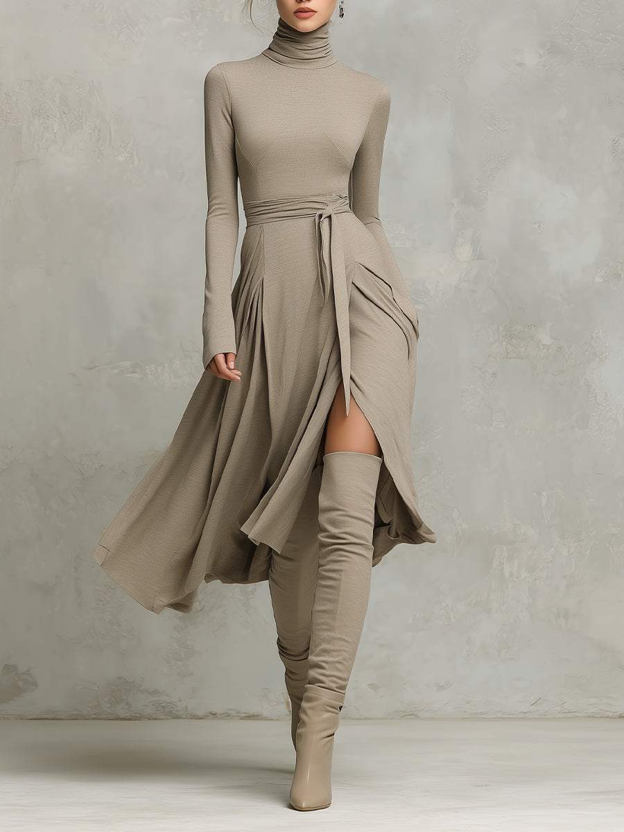 Anna-Berg | Knit Long Sleeve Evening Dress