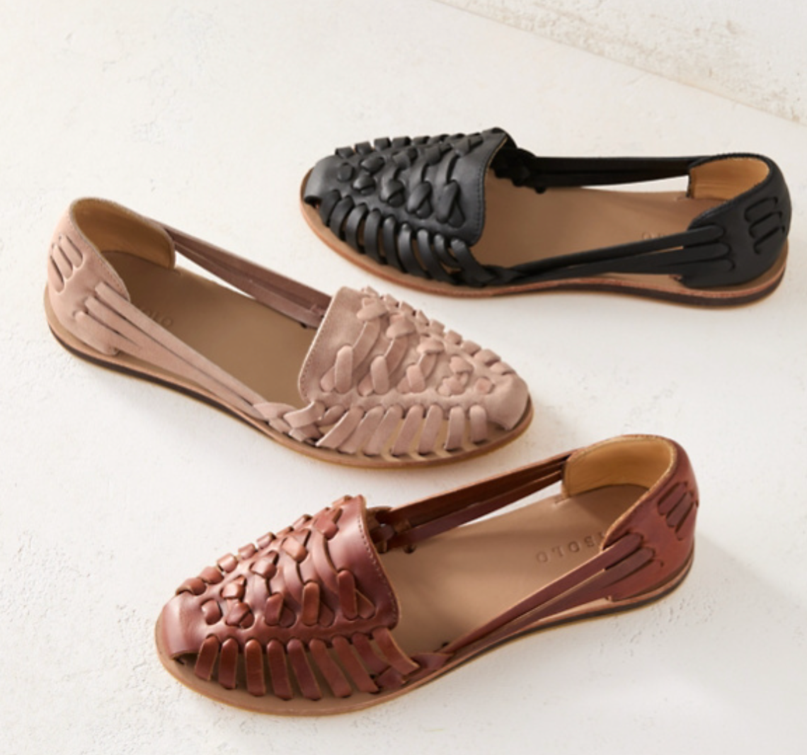 Anna-Berg | Sculpted Woven Flat Buckle Sandals for a Polished Look