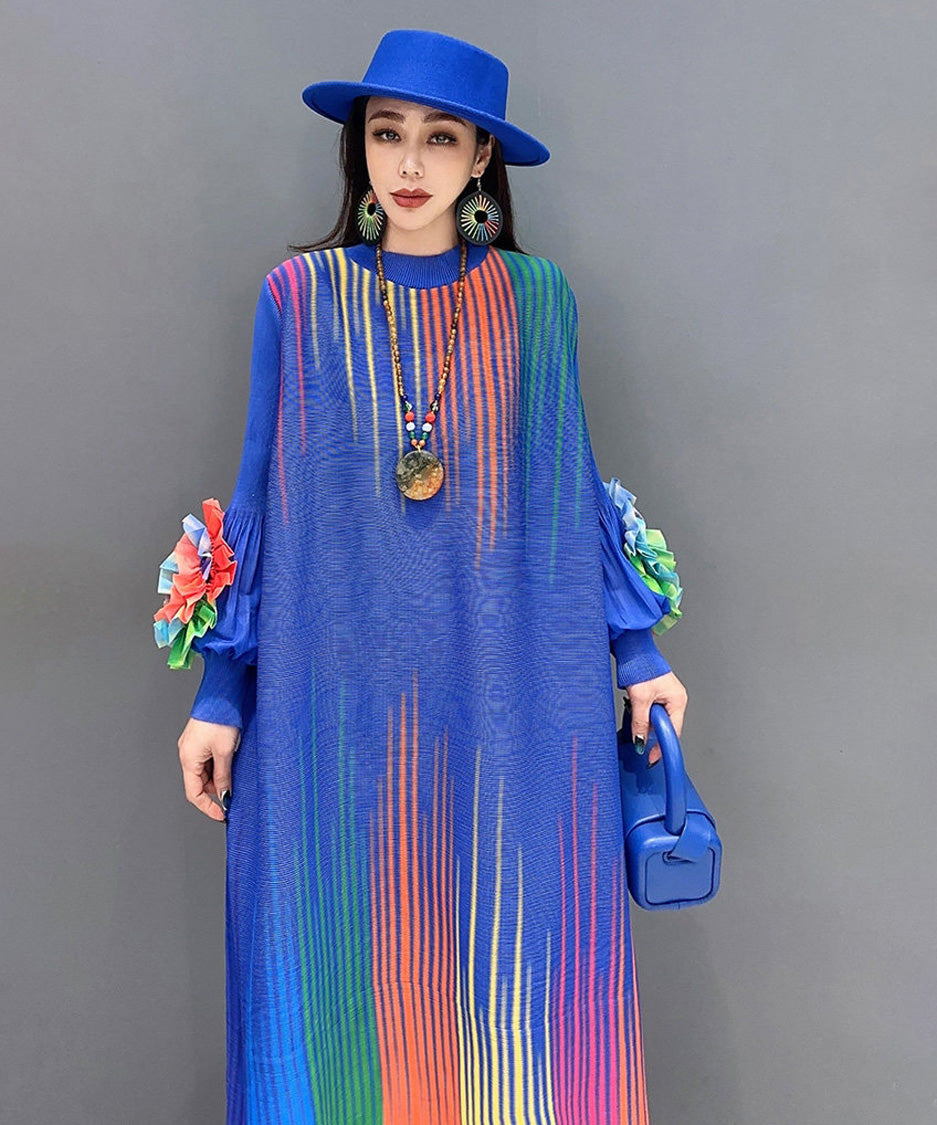Anna-Berg | Gradient Pleats Long Dress
