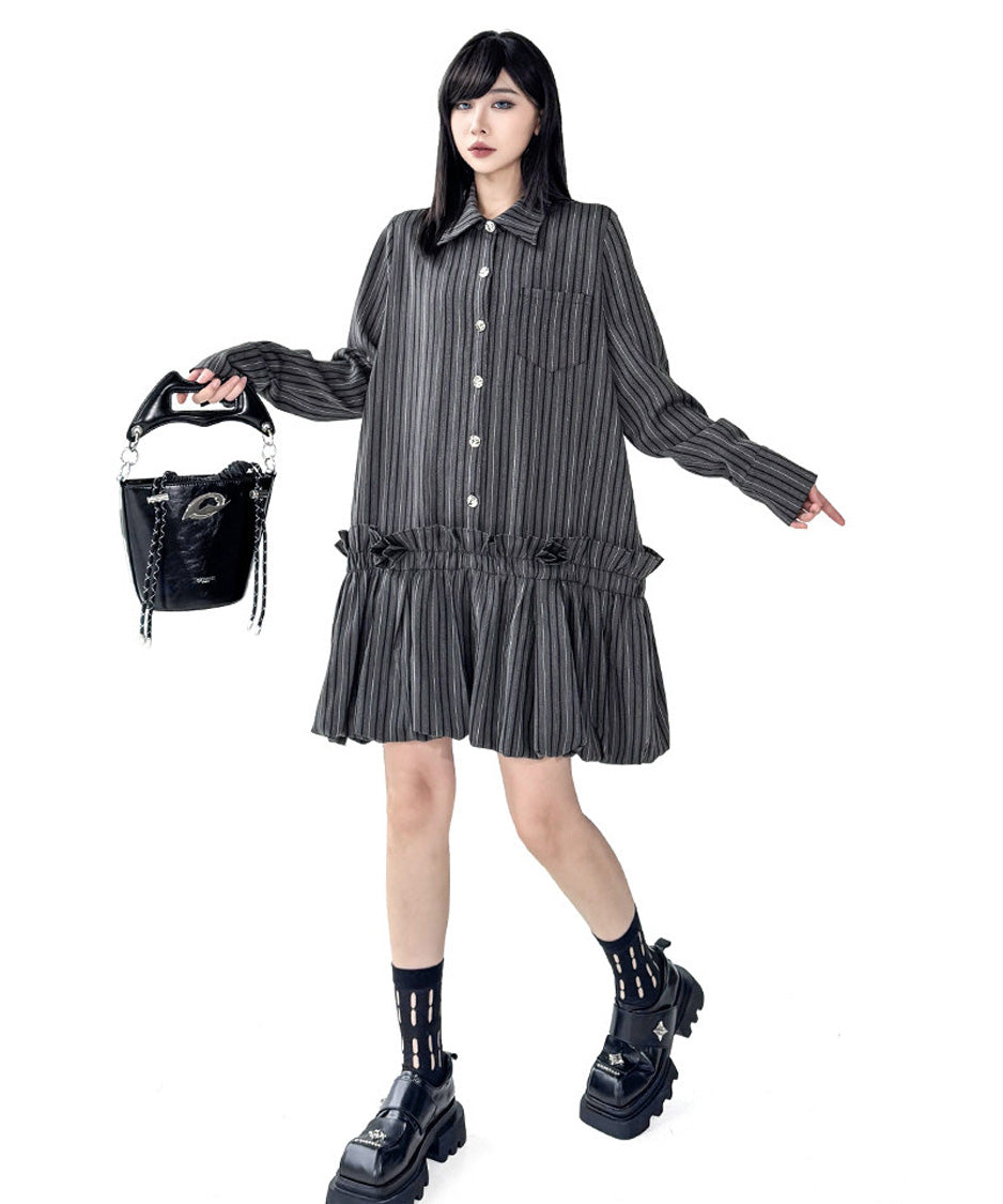 Anna-Berg | Stripe Tier Shirt Dress