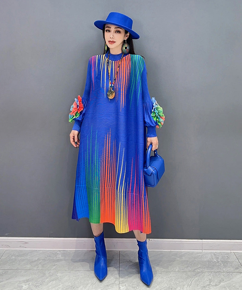 Anna-Berg | Gradient Pleats Long Dress