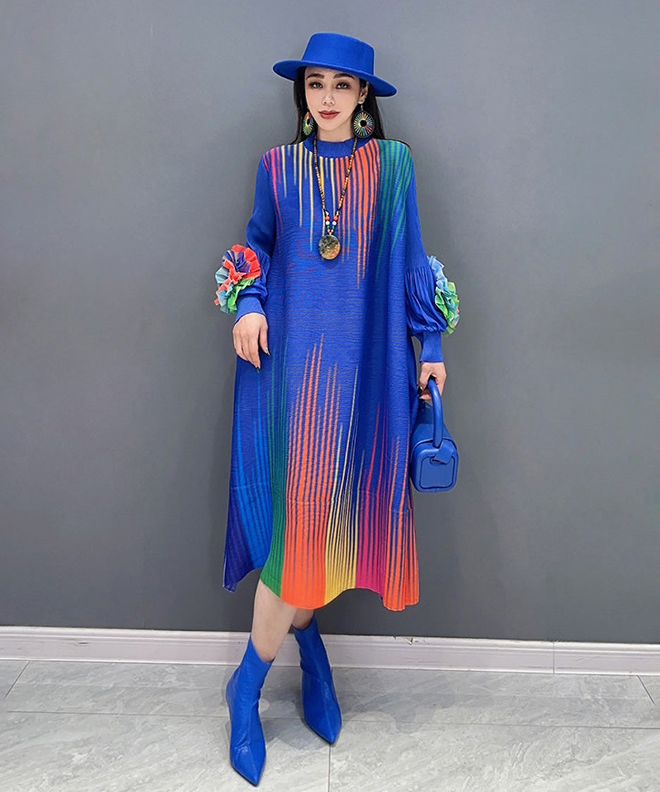 Anna-Berg | Gradient Pleats Long Dress