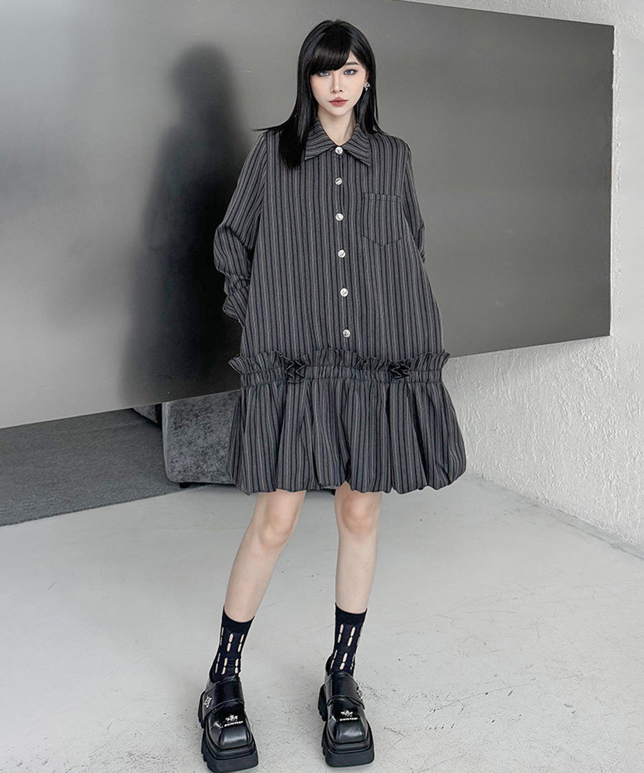 Anna-Berg | Stripe Tier Shirt Dress