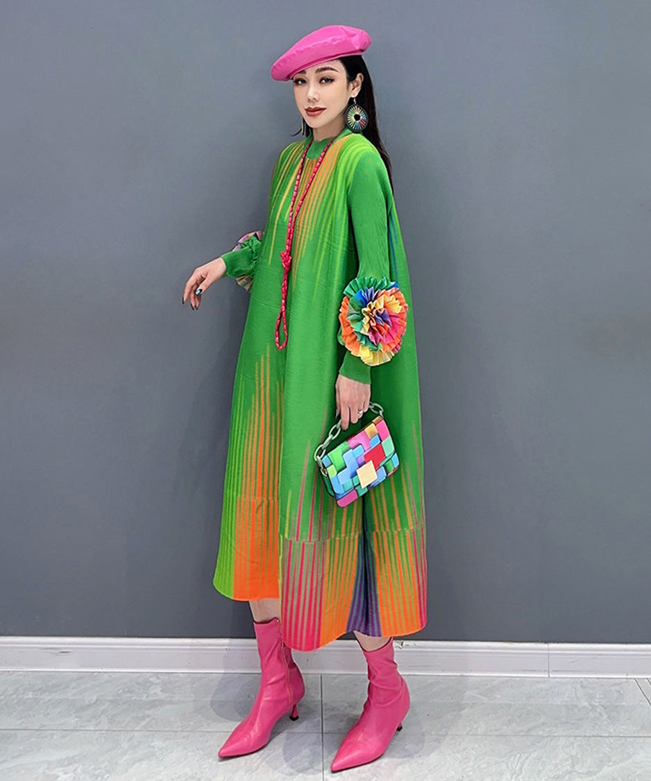Anna-Berg | Gradient Pleats Long Dress
