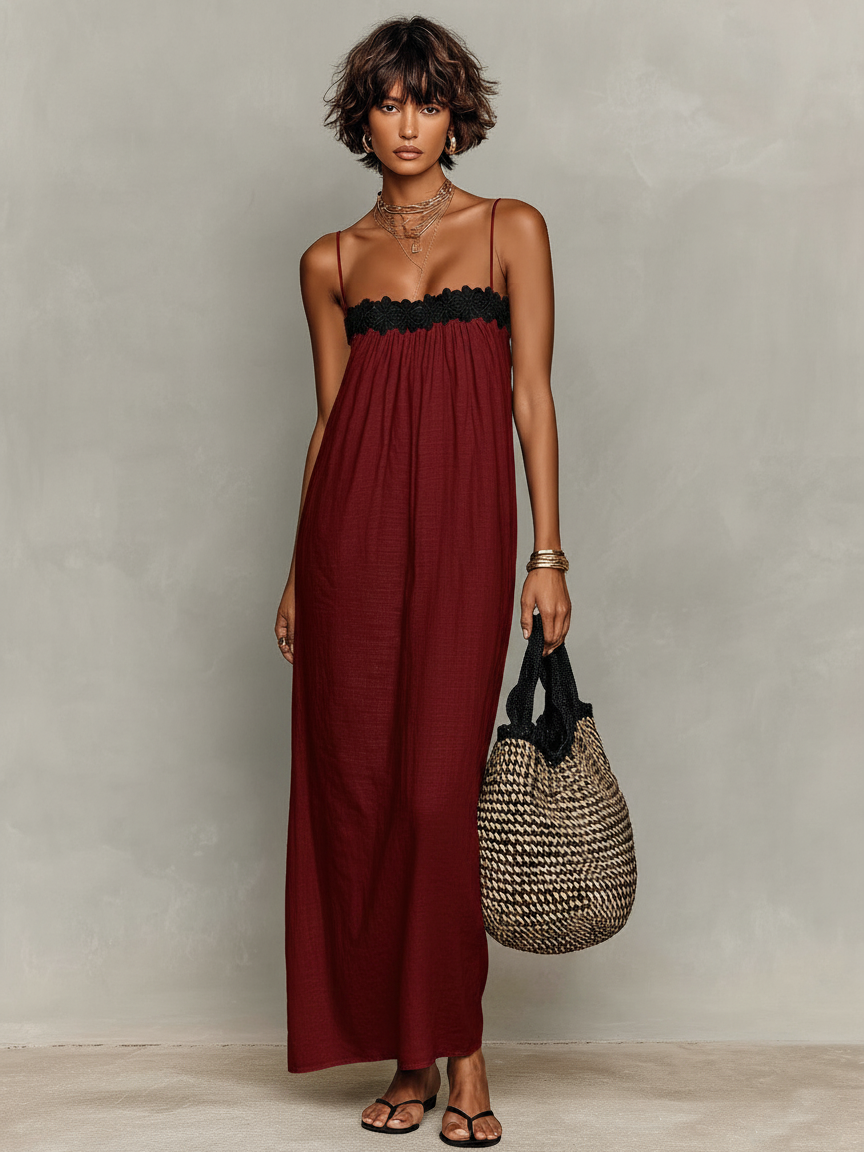 Anna-Berg | Linen Strapless Evening Dress