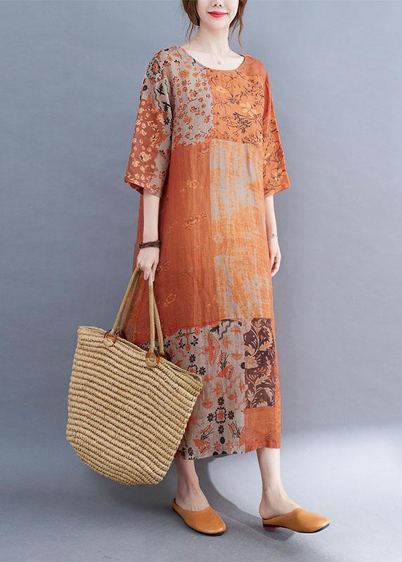 Anna-Berg | Modern Color Block O-Neck Sleeve Dress