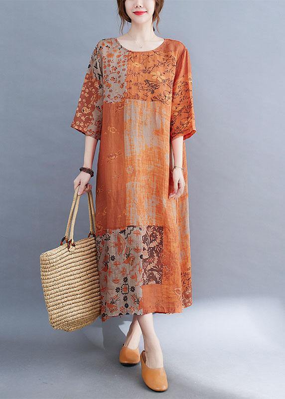 Anna-Berg | Modern Color Block O-Neck Sleeve Dress