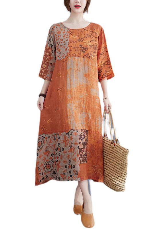 Anna-Berg | Modern Color Block O-Neck Sleeve Dress