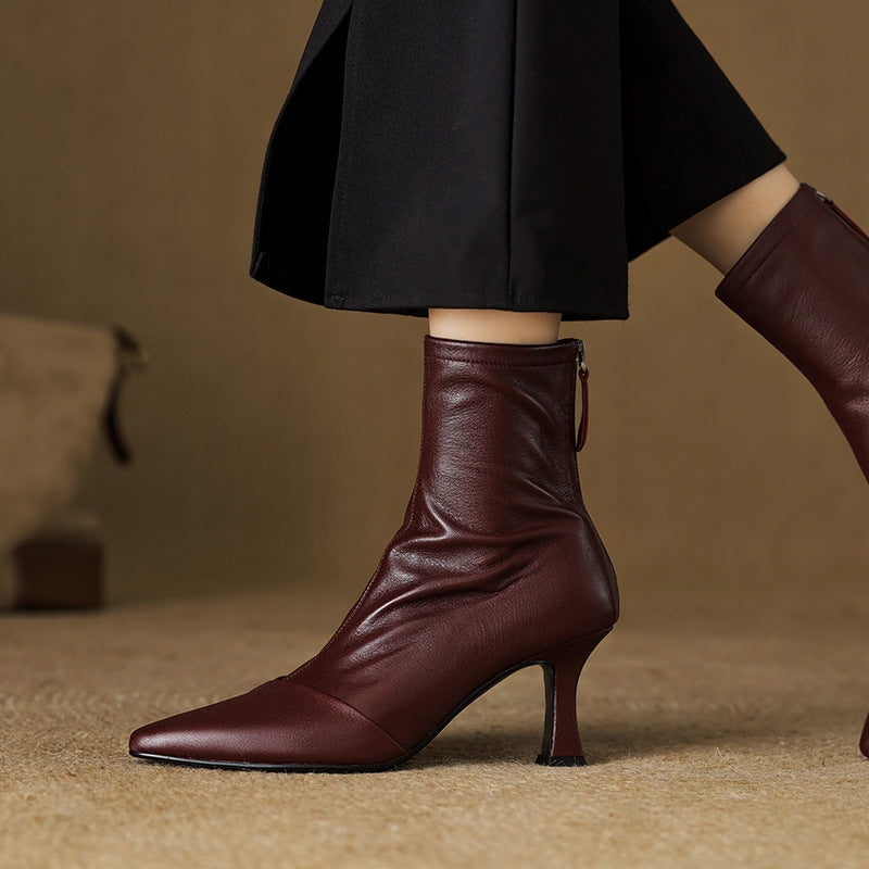 Anna-Berg | Black Leather Ankle Boots