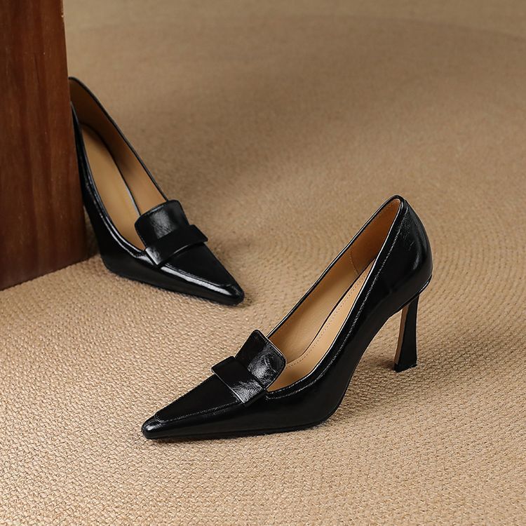 Anna-Berg | Elegant Pointed Toe Leather Heels