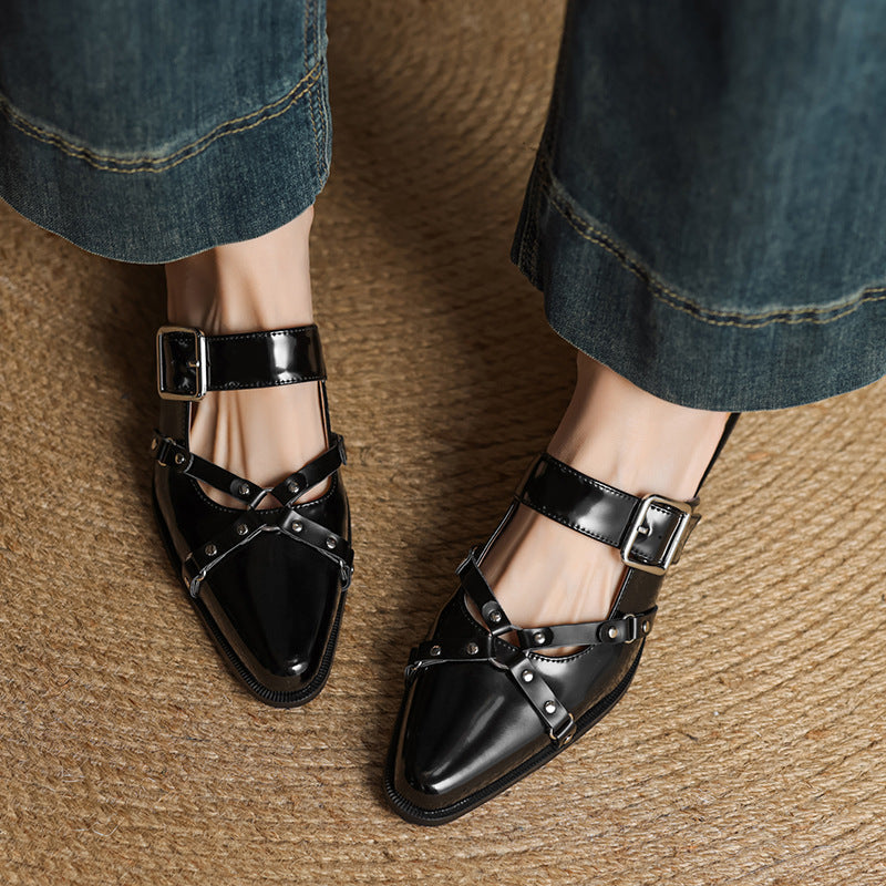 Anna-Berg | Leather Slingback Heels