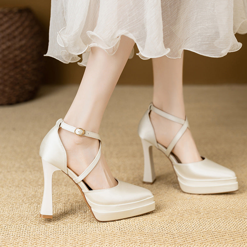 Anna-Berg | Elegant Pointed Toe Heels in Leather