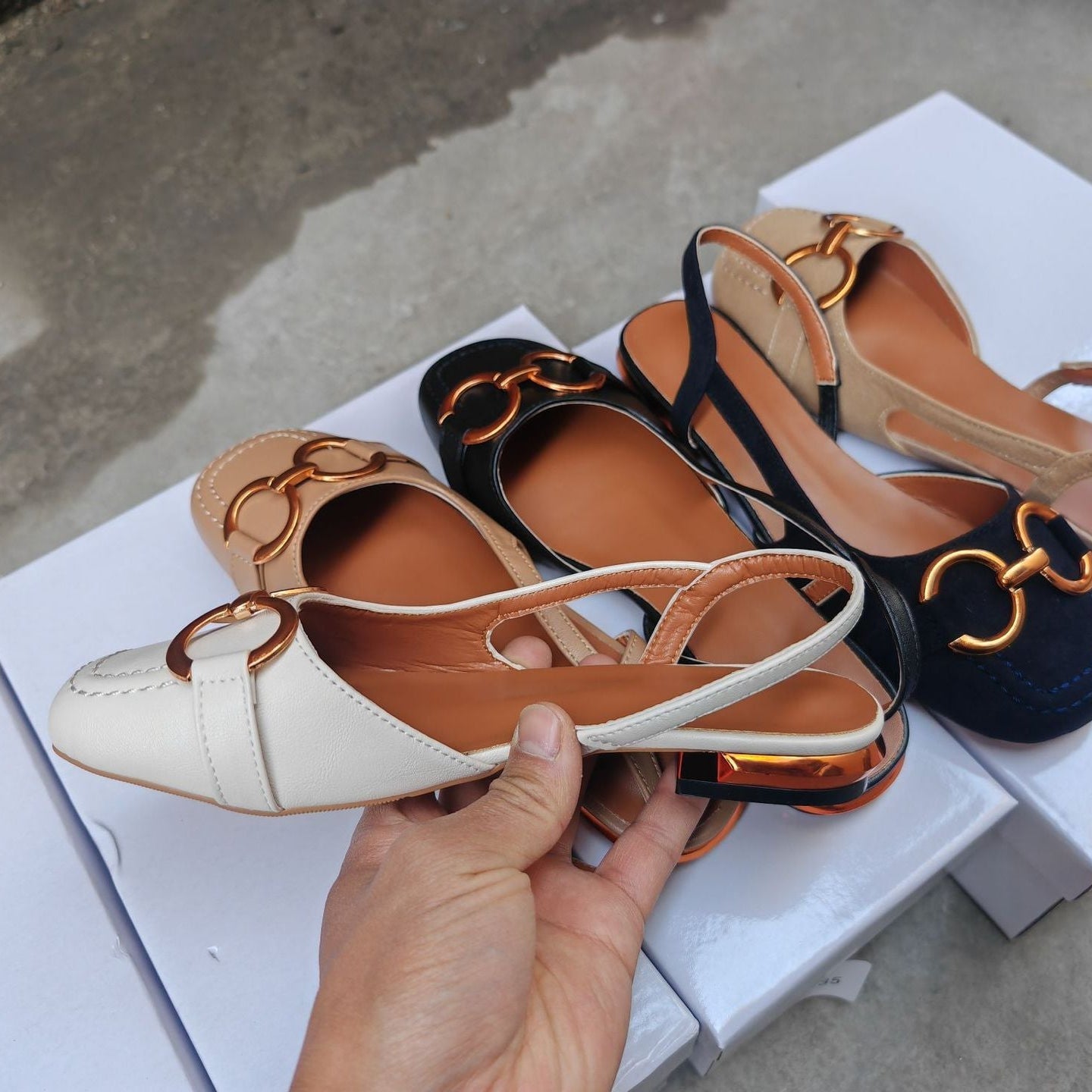 Anna-Berg | Slingback Heels in Leather
