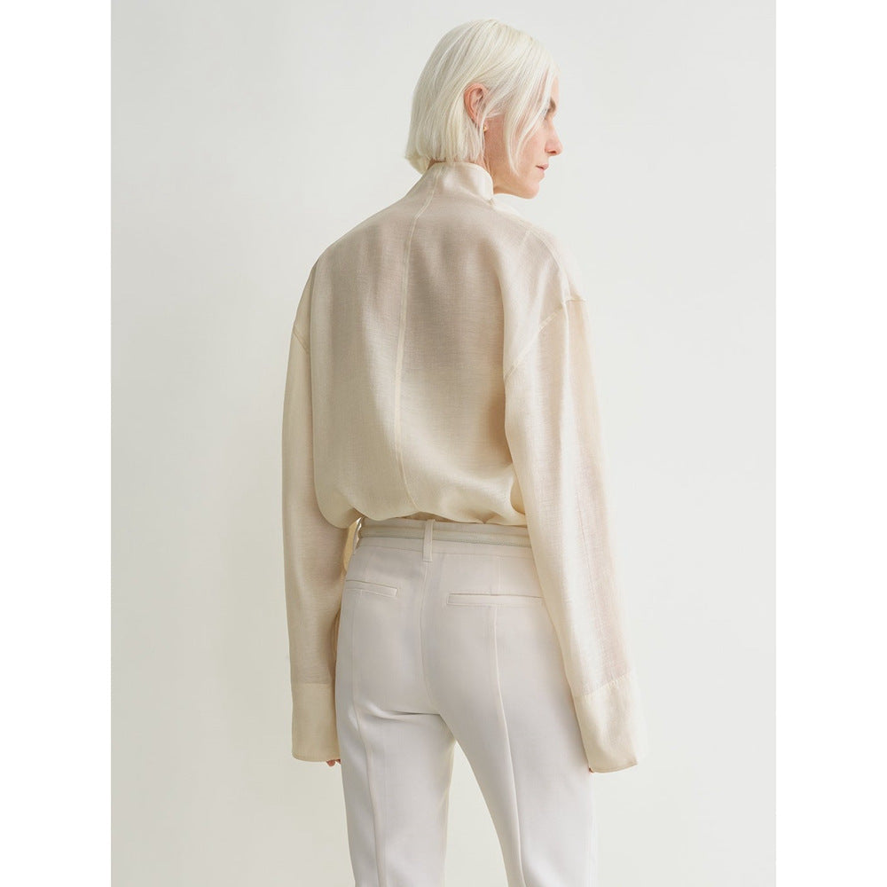 Anna-Berg | Natural Relaxed-Fit Linen Top