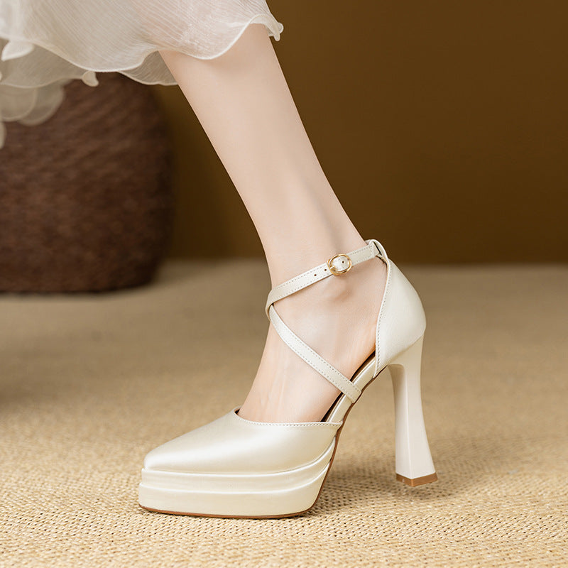 Anna-Berg | Elegant Pointed Toe Heels in Leather